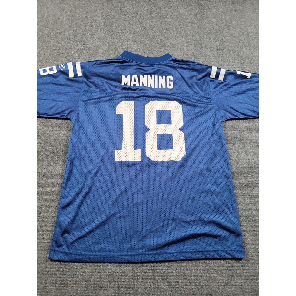 Peyton Manning #18 Indianapolis Colts Youth XL Jersey Blue Reebok‎ Team Apparel
